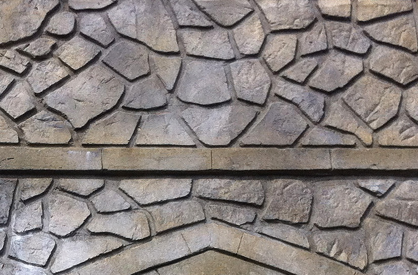 imprinted concrete artificial stone wall